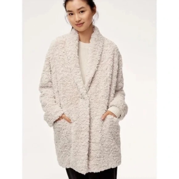 Aritzia Wilfred Free Grete Sherpa Coat Small - Picture 1 of 3